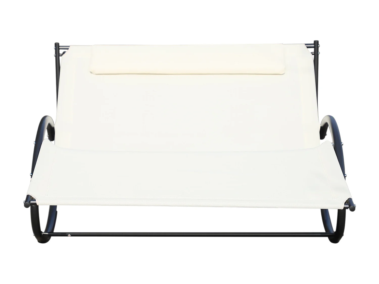 Lettino prendisole a dondolo 2 posti metallo e texteline