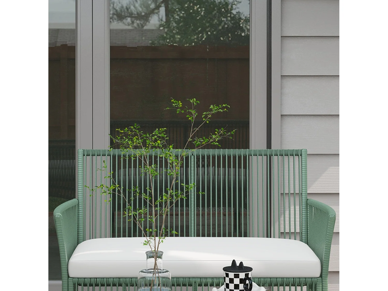 Set da giardino 4pz con poltrone divano e tavolino