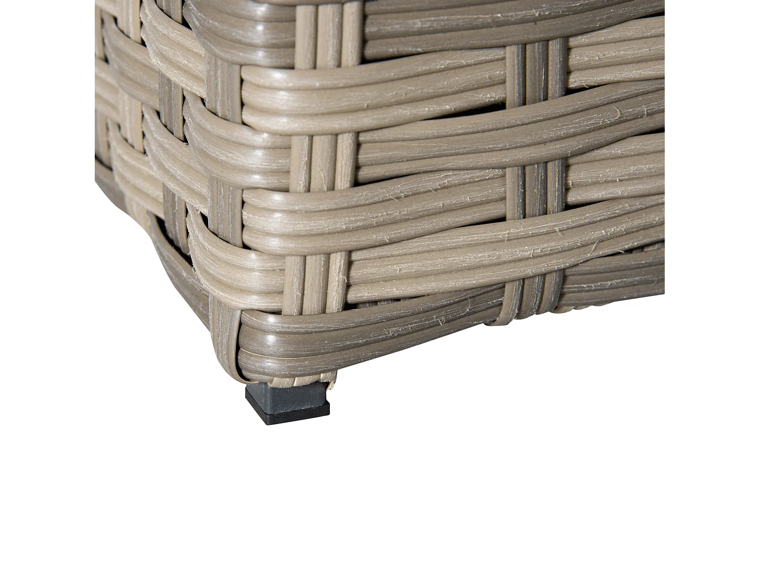 Set salotto da giardino da 6 pezzi in rattan pe e metallo