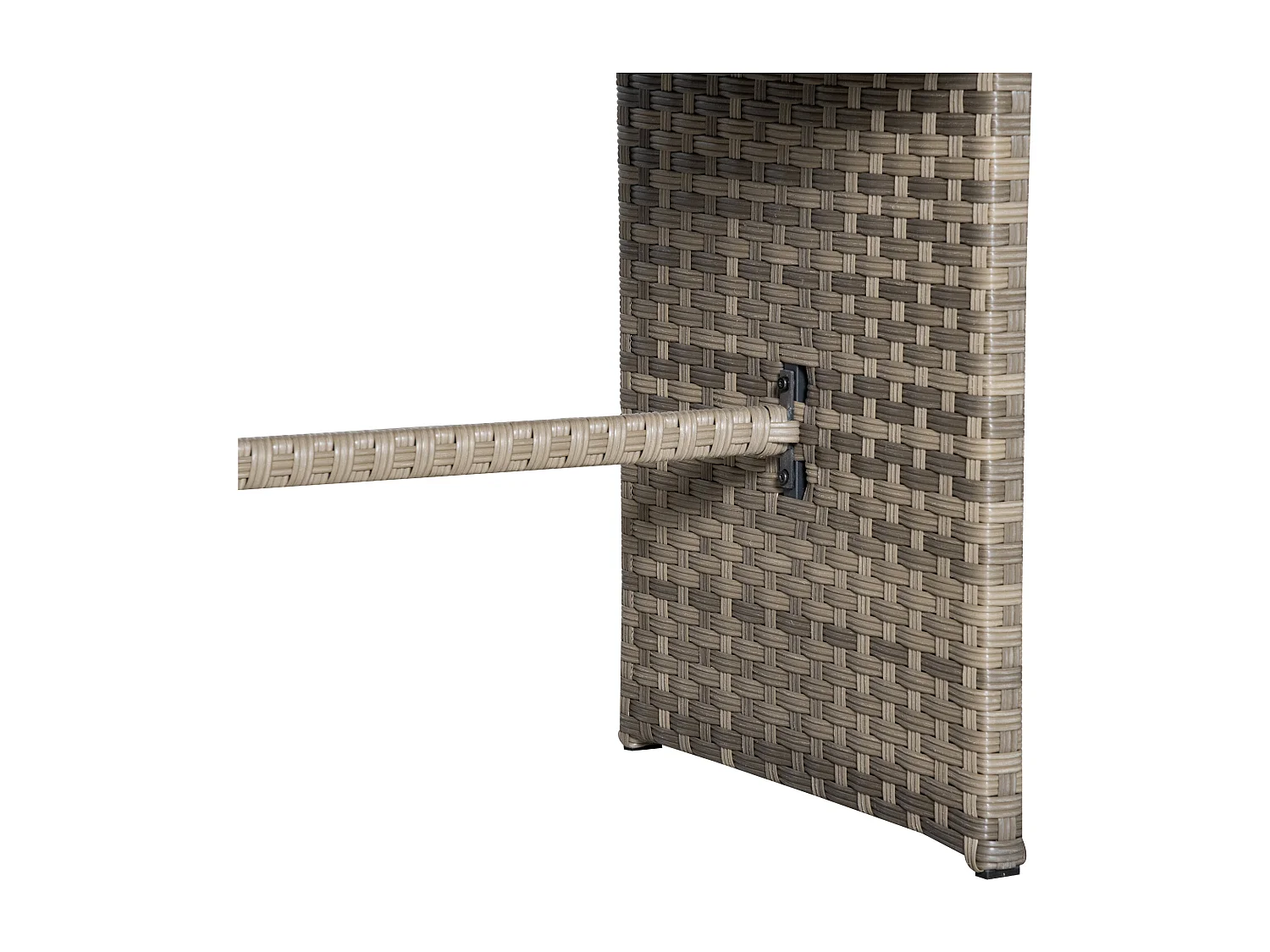 Set salotto da giardino da 6 pezzi in rattan pe e metallo