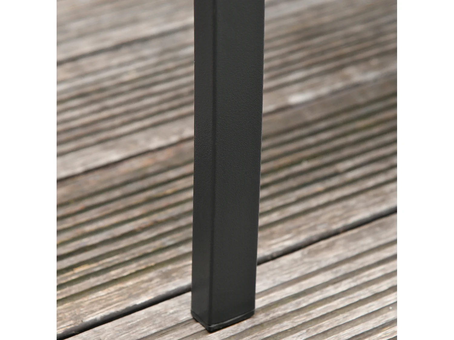 Set Salotto da Esterno 4 Pezzi con Tavolino 2 Sedie e Panchina in Metallo