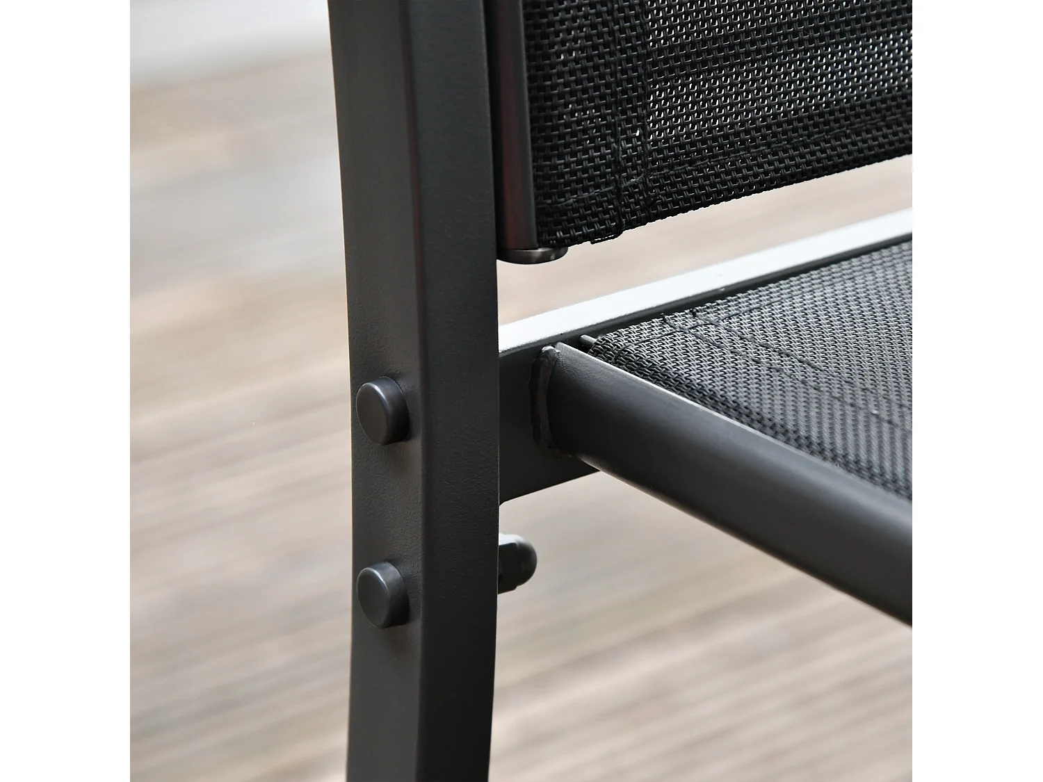 Set Salotto da Esterno 4 Pezzi con Tavolino 2 Sedie e Panchina in Metallo