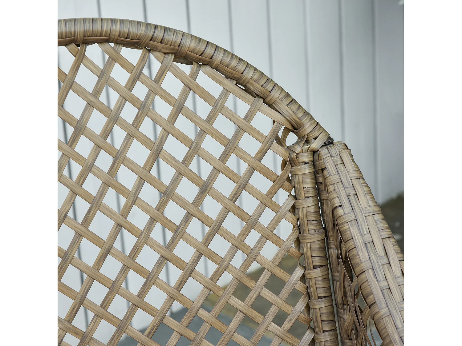 Set Mobili da Giardino in Rattan PE con 2 Poltrone Divano 2 Posti Tavolo e Cuscini