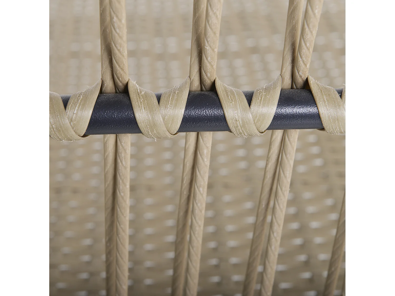 Set da giardino boho con divano chaise longue e tavolino