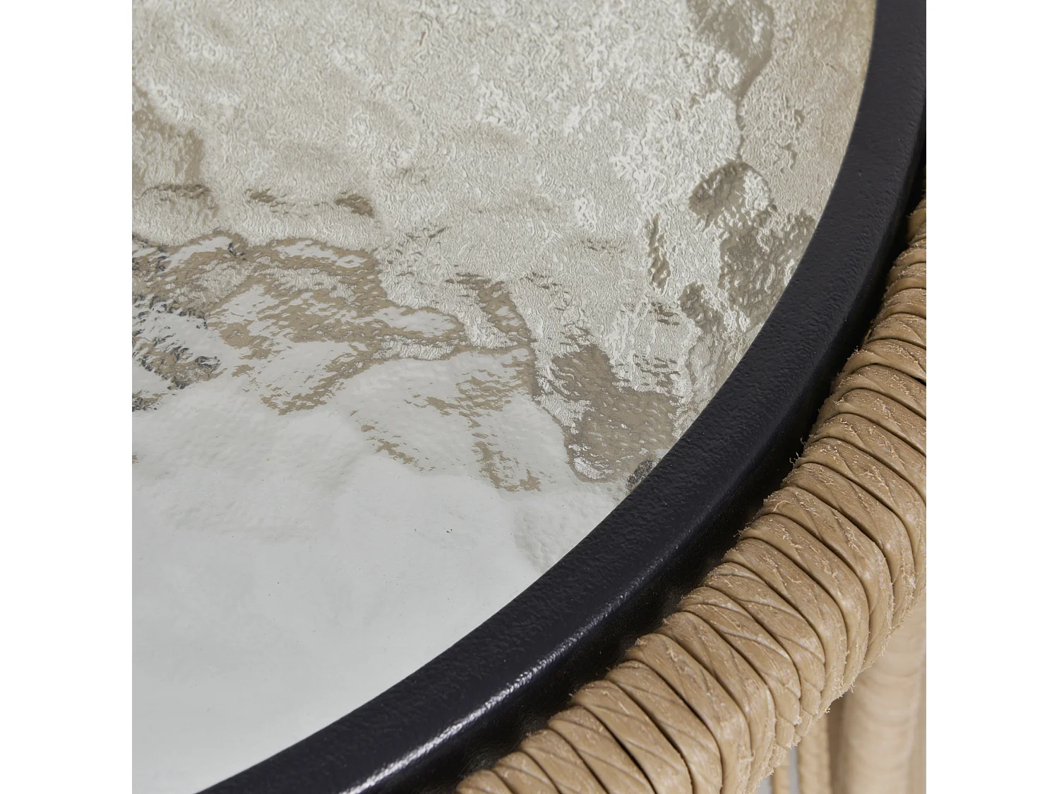 Set da giardino boho con divano chaise longue e tavolino