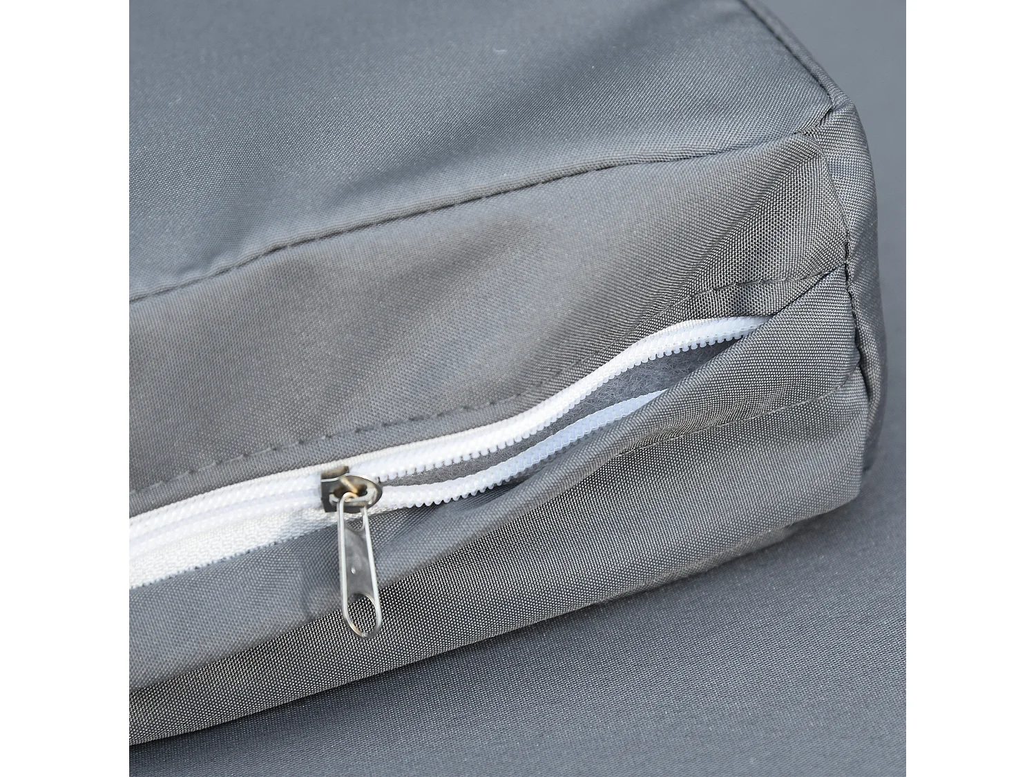 Divano da esterno 3 posti in rattan pe e metallo 185x70x80 cm grigio