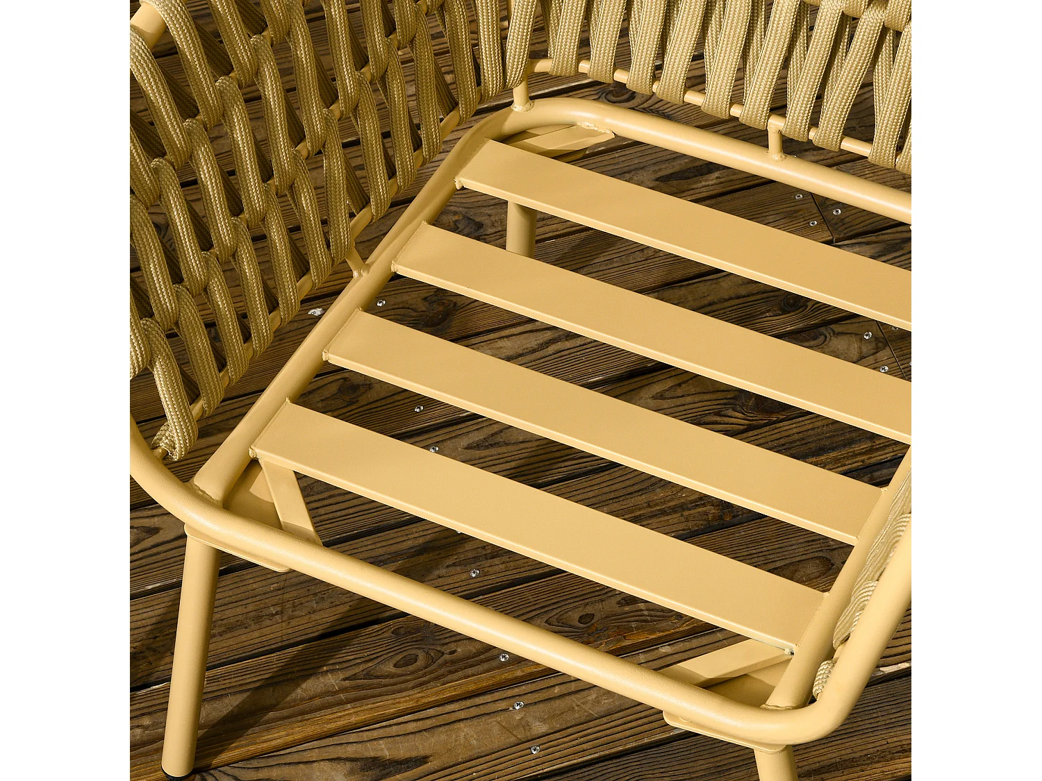 Salotto da giardino con divano 2 posti e 2 poltrone e tavolino