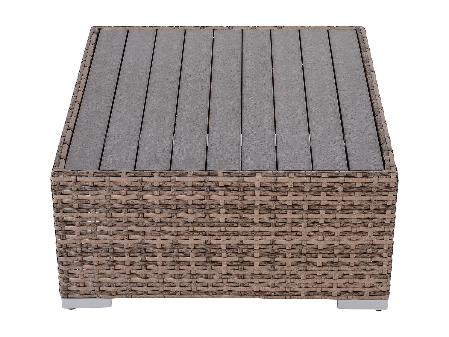 Salotto da giardino in rattan 7 pezzi con tavolino e divano