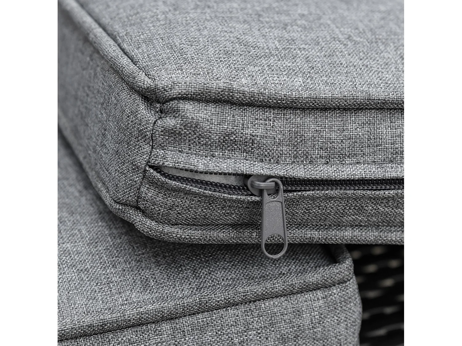 Divano 3 posti da esterni in rattan con cuscini 173x68x78cm