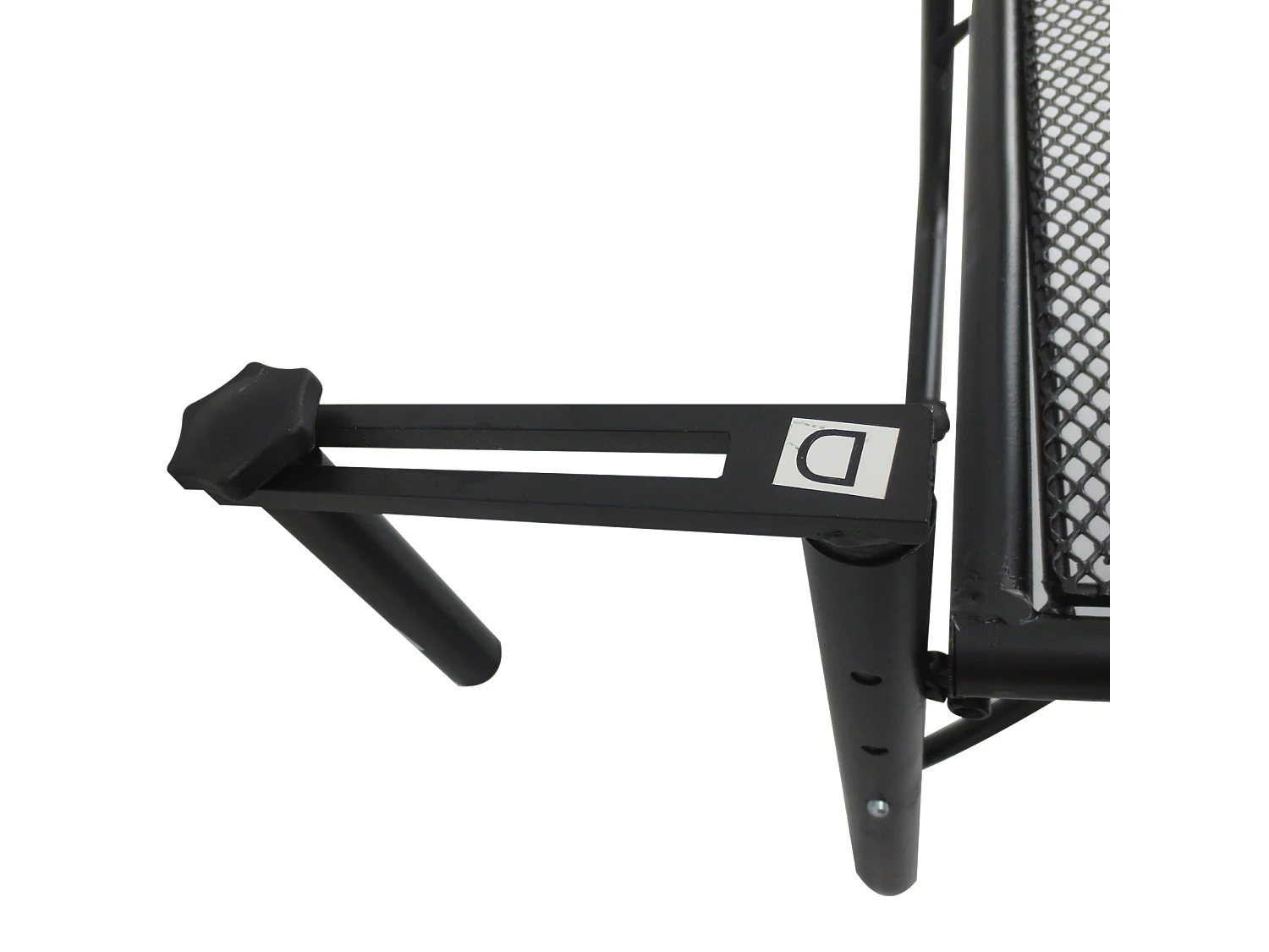 Tavolino da ringhiera pieghevole 3 altezze in metallo nero