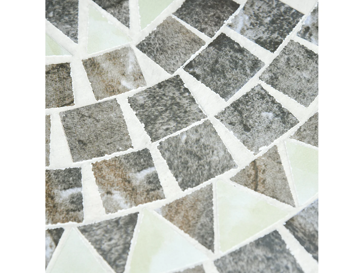 Tavolino da Caffè per Esterni con Piano in Ceramica Mosaico e Struttura in Metallo