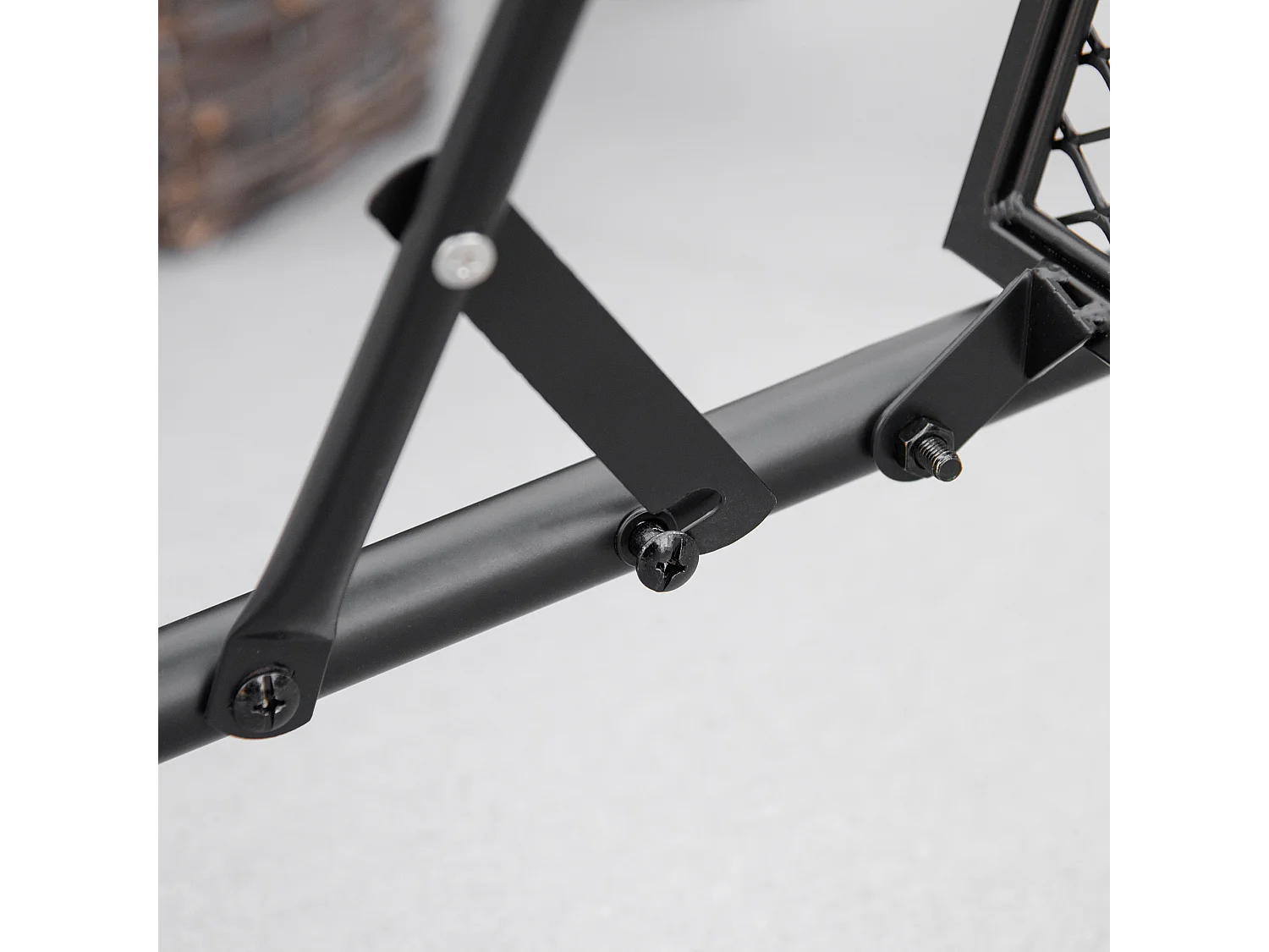 Tavolino da ringhiera pieghevole altezza regolabile nero