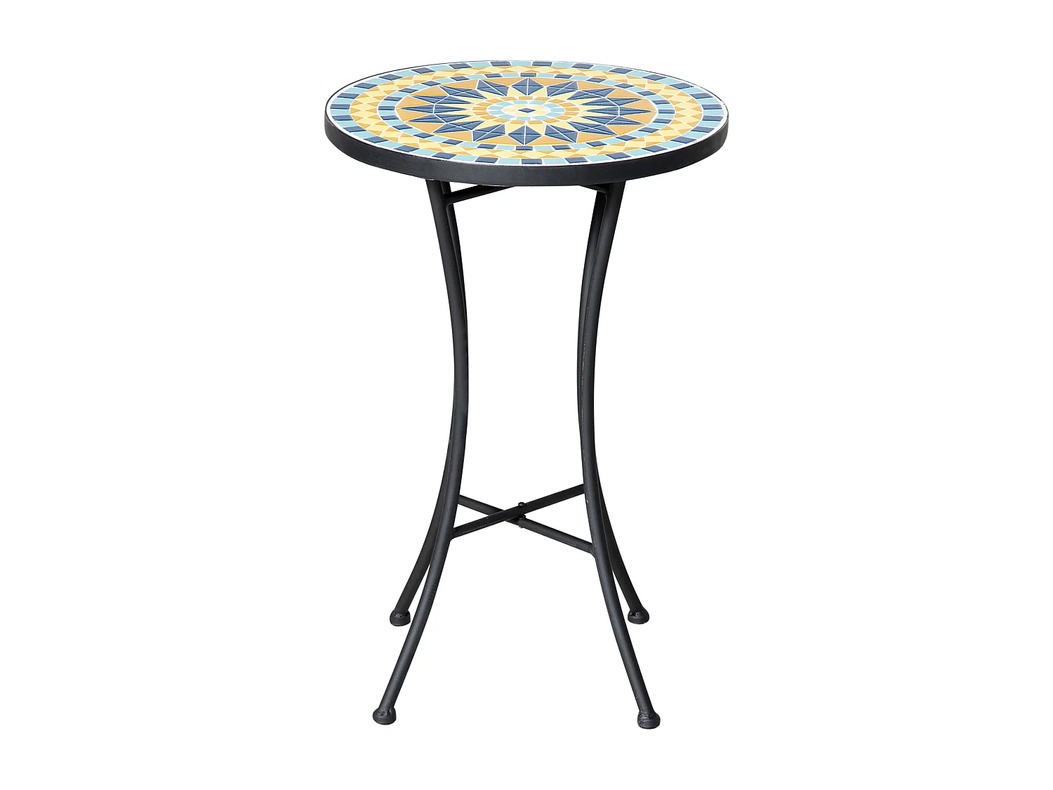 Tavolino da giardino piano d'appoggio a mosaico in ceramica