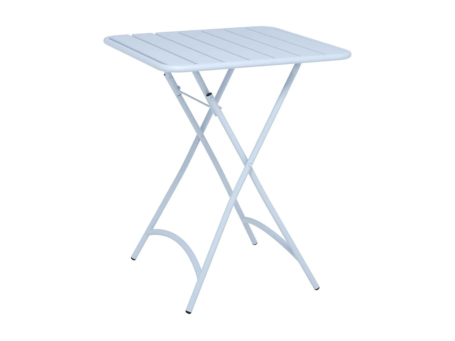 Table de jardin pliante en métal bleu pastel 2 personnes - Yumi