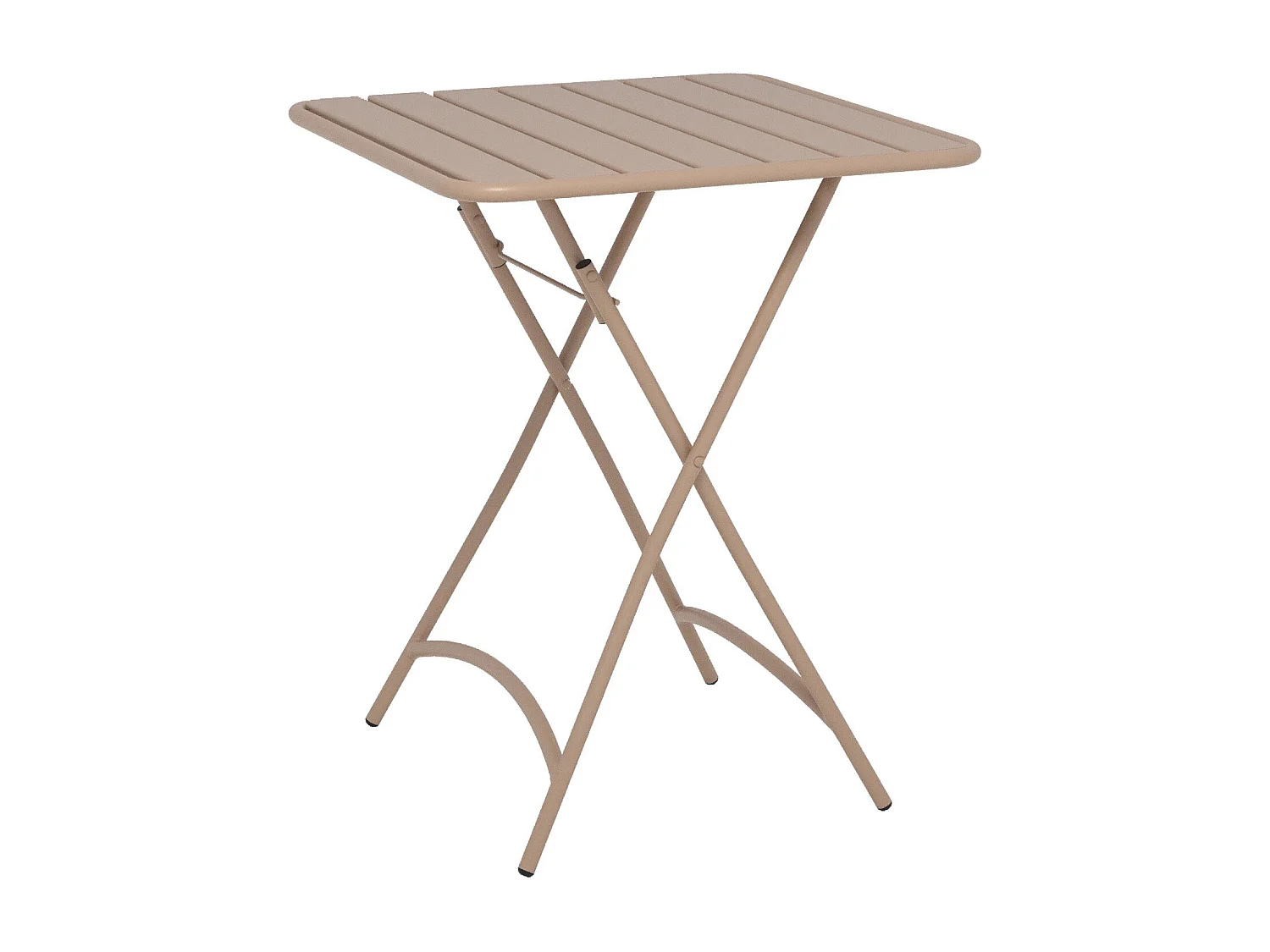 Table de jardin pliante en métal taupe 2 personnes - Yumi
