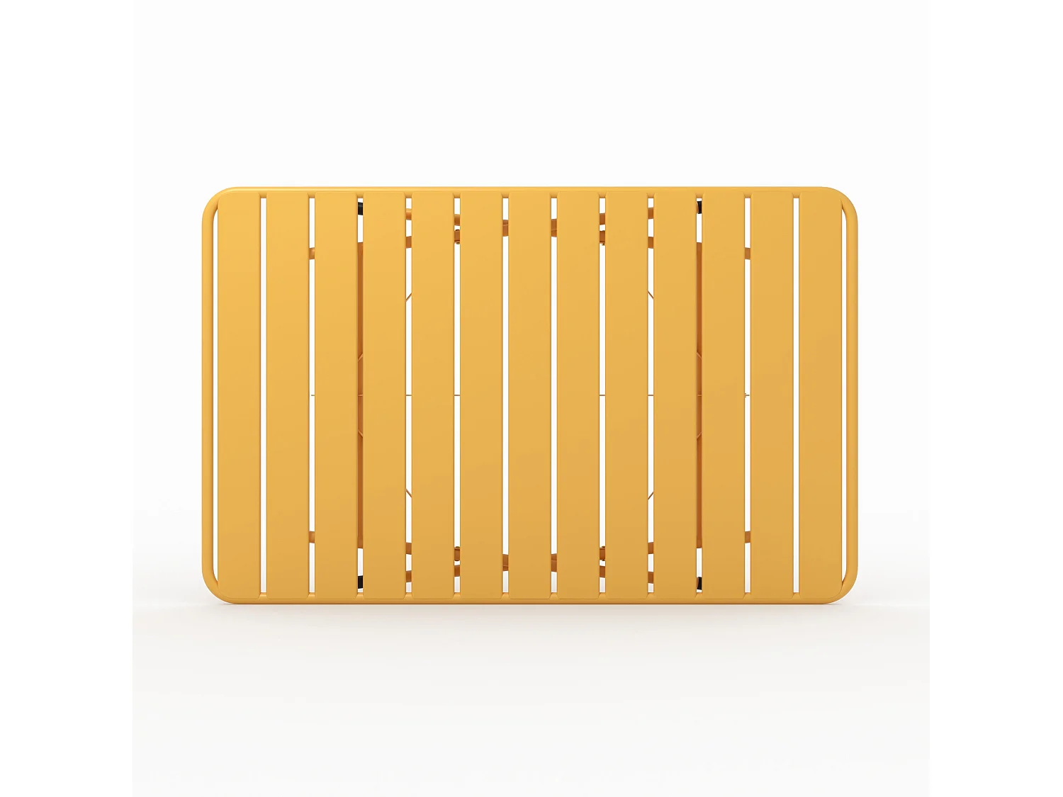 Table de jardin en metal jaune beurre 4 personnes - Yumi