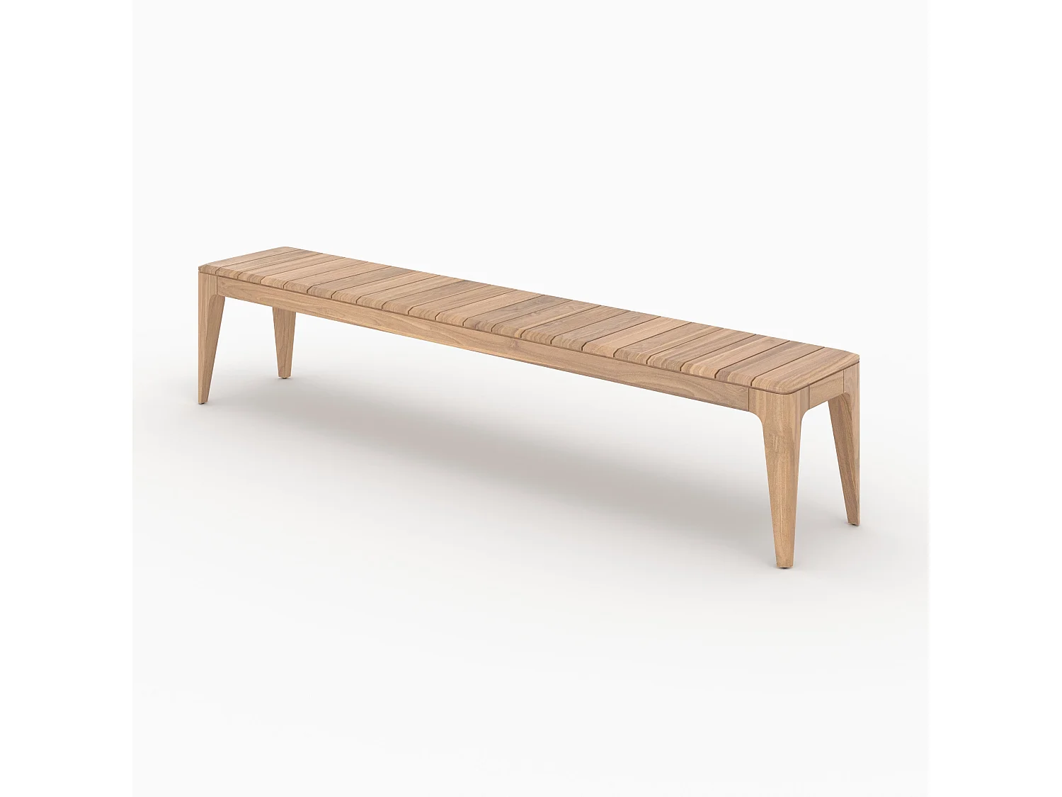 Banc de jardin en bois de teck recyclé 5 personnes - Nonza