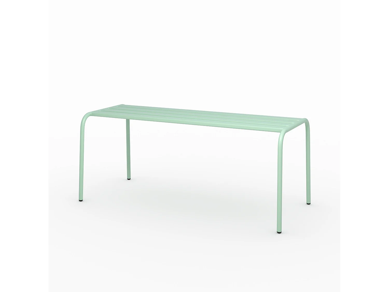 Banc de jardin en métal vert clair 2 personnes - Yumi
