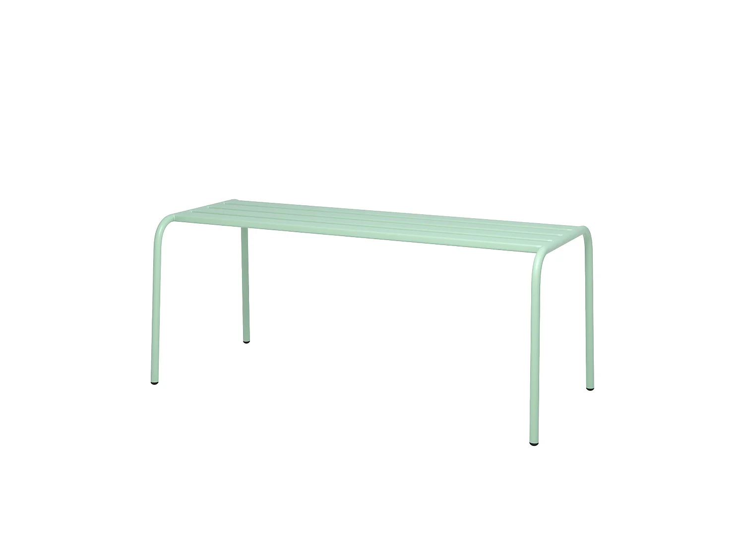 Banc de jardin en métal vert clair 2 personnes - Yumi