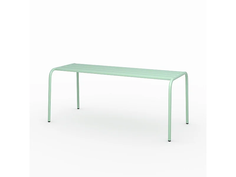 Banc de jardin en métal vert clair 2 personnes - Yumi