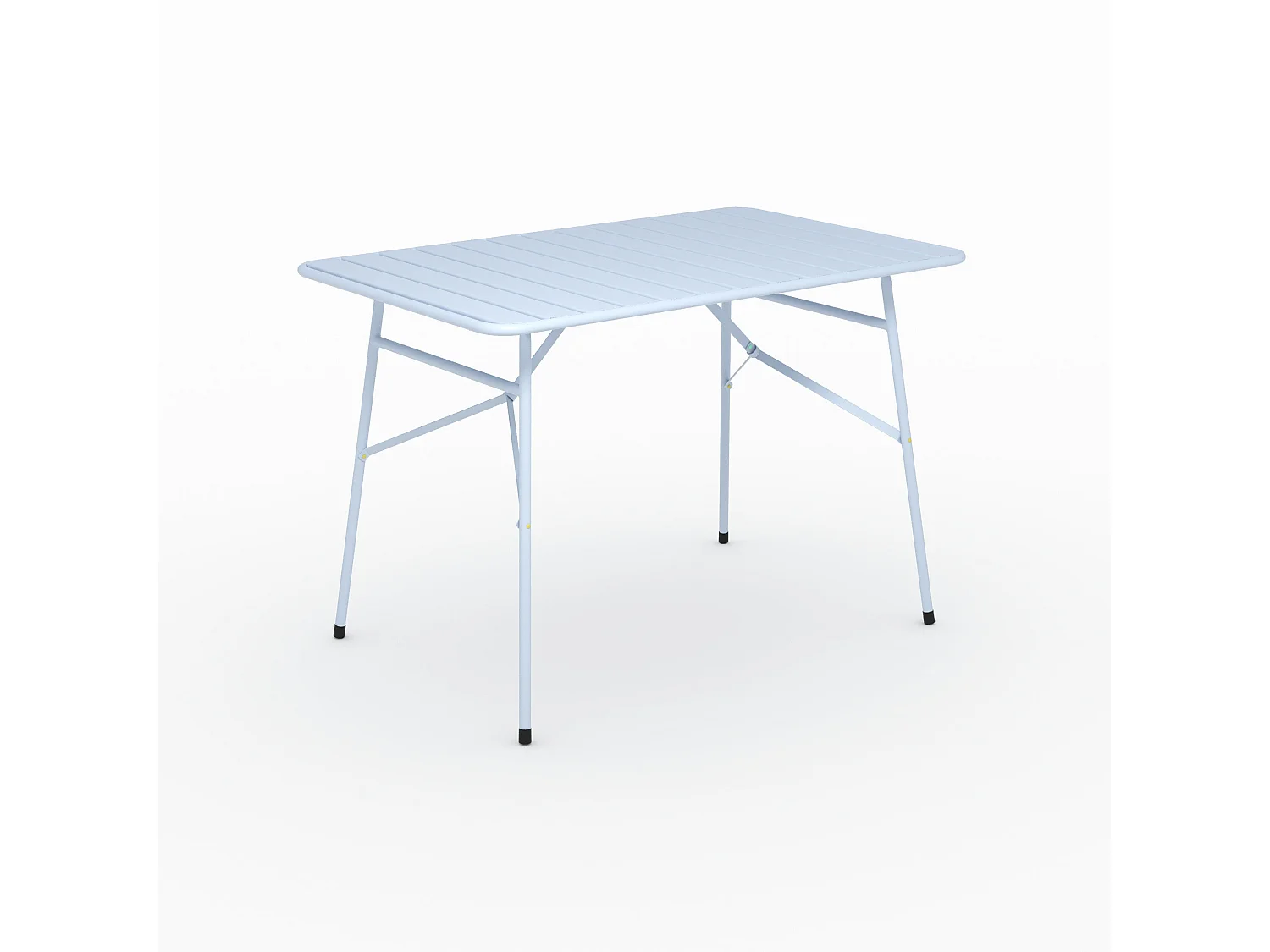 Table de jardin en metal bleu pastel 4 personnes - Yumi