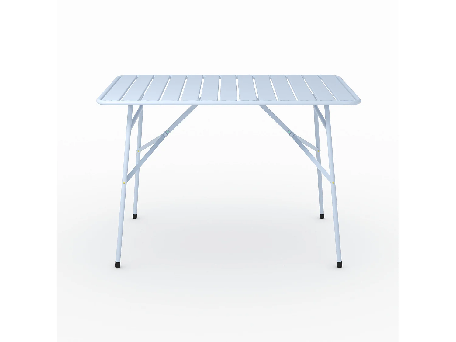 Table de jardin en metal bleu pastel 4 personnes - Yumi