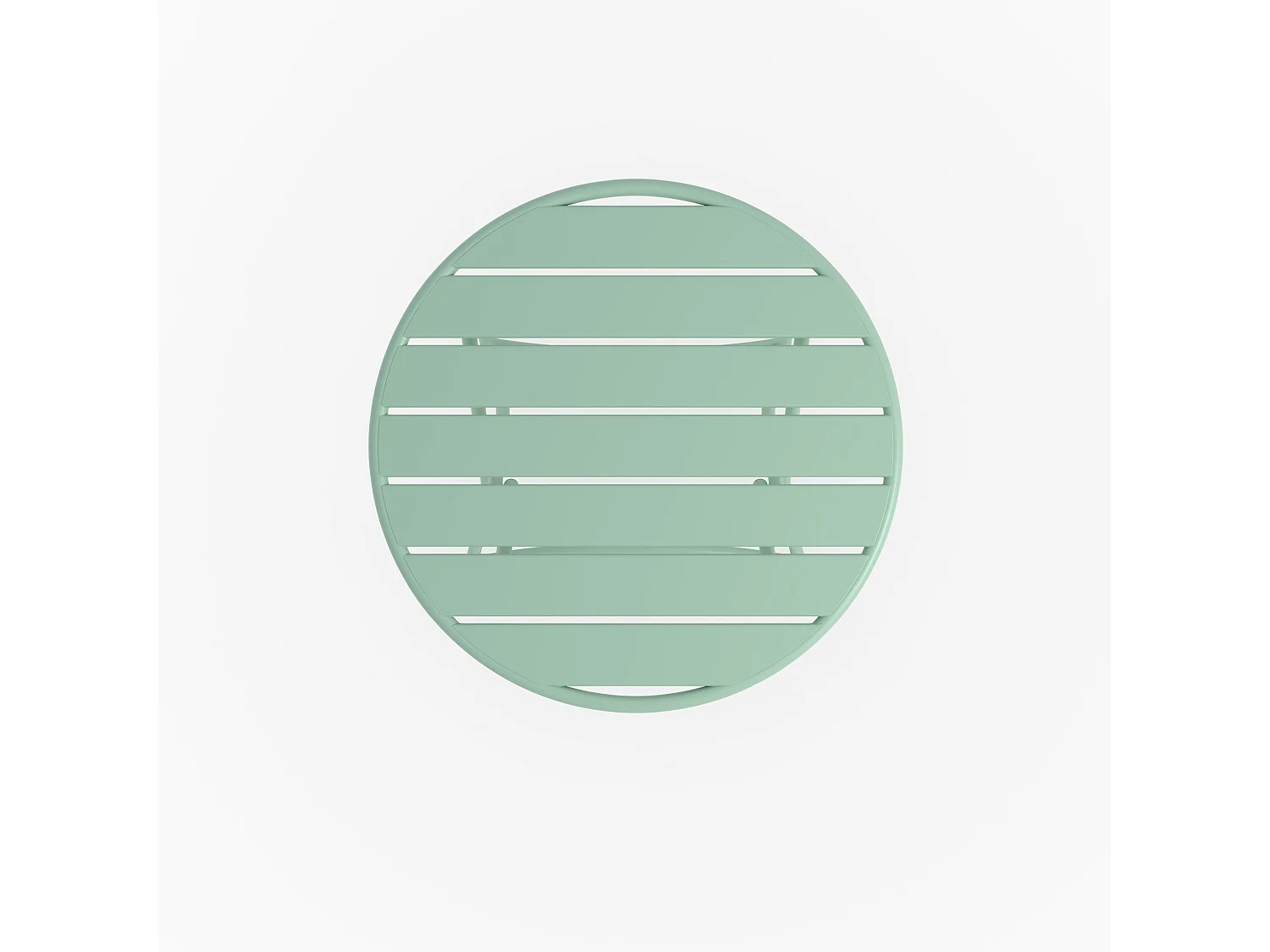 Table ronde et chaises de jardin pliantes 2 places en métal vert - Yumi