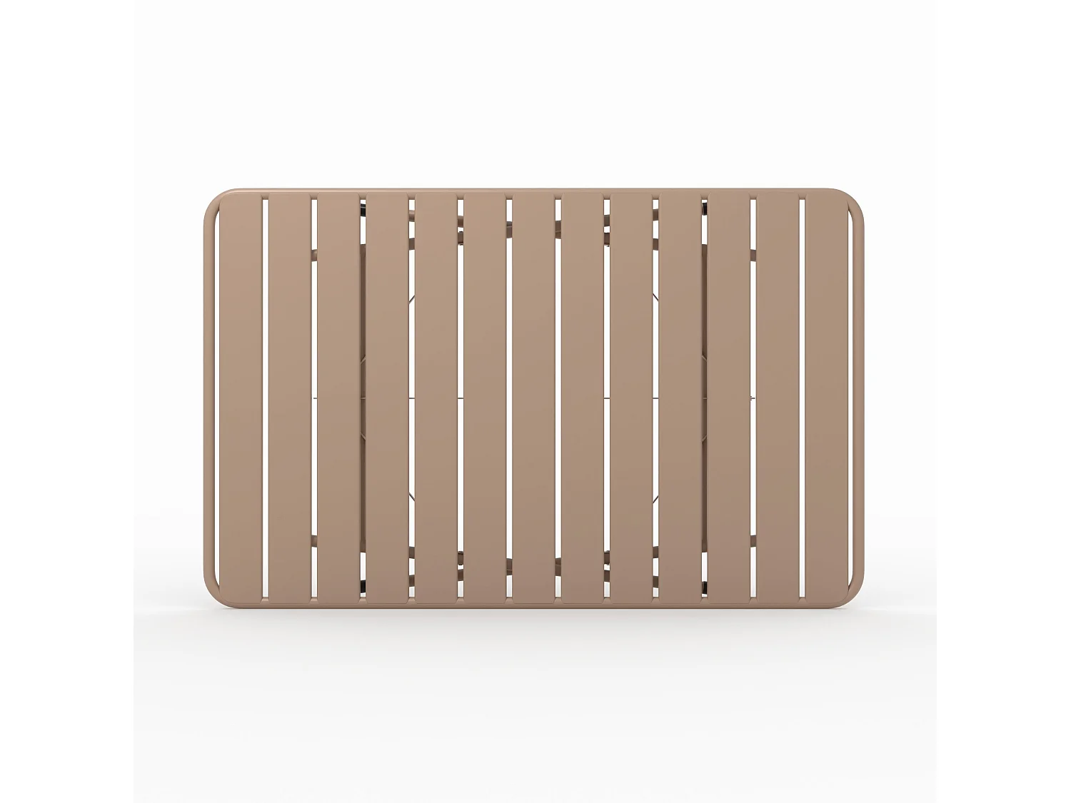 Table de jardin en metal taupe 4 personnes - Yumi