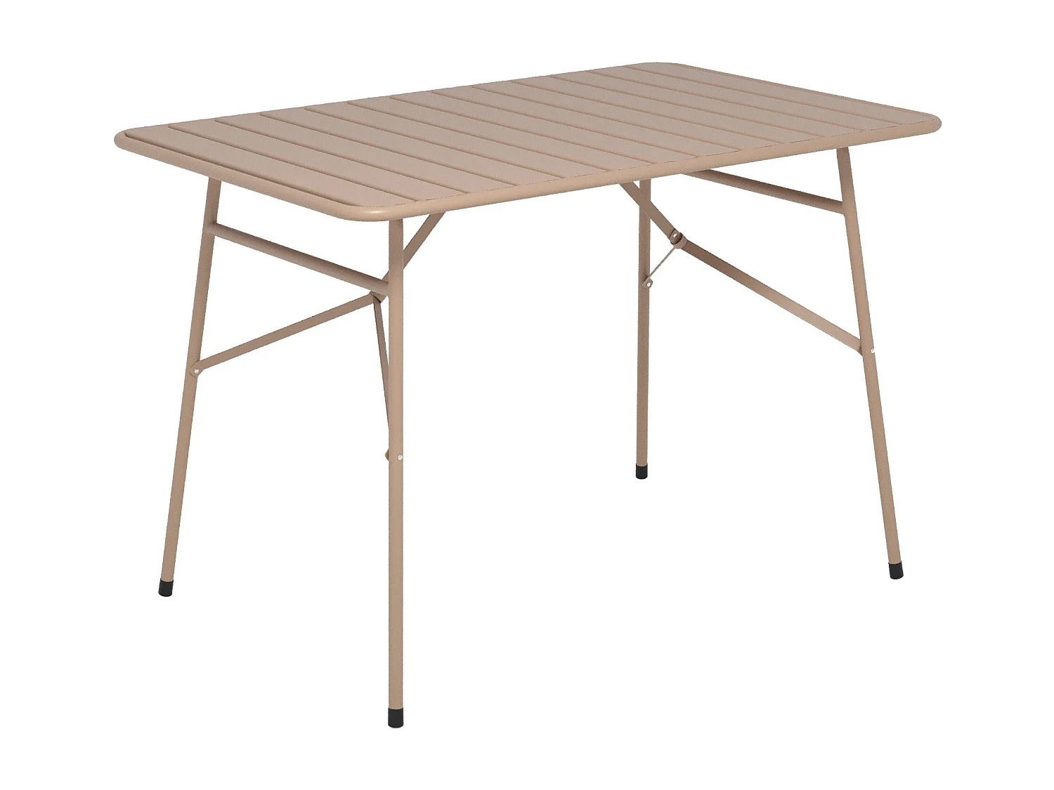Table de jardin en métal taupe 4 personnes - Yumi