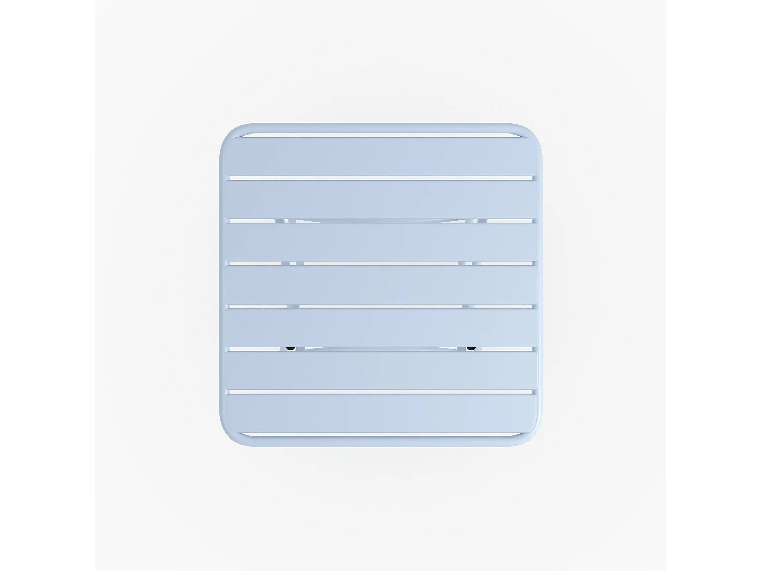 Table et chaises de jardin pliantes 2 personnes en métal bleu - Yumi