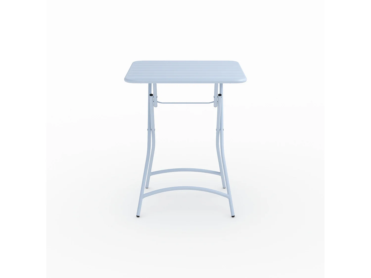 Table et chaises de jardin pliantes 2 personnes en métal bleu - Yumi