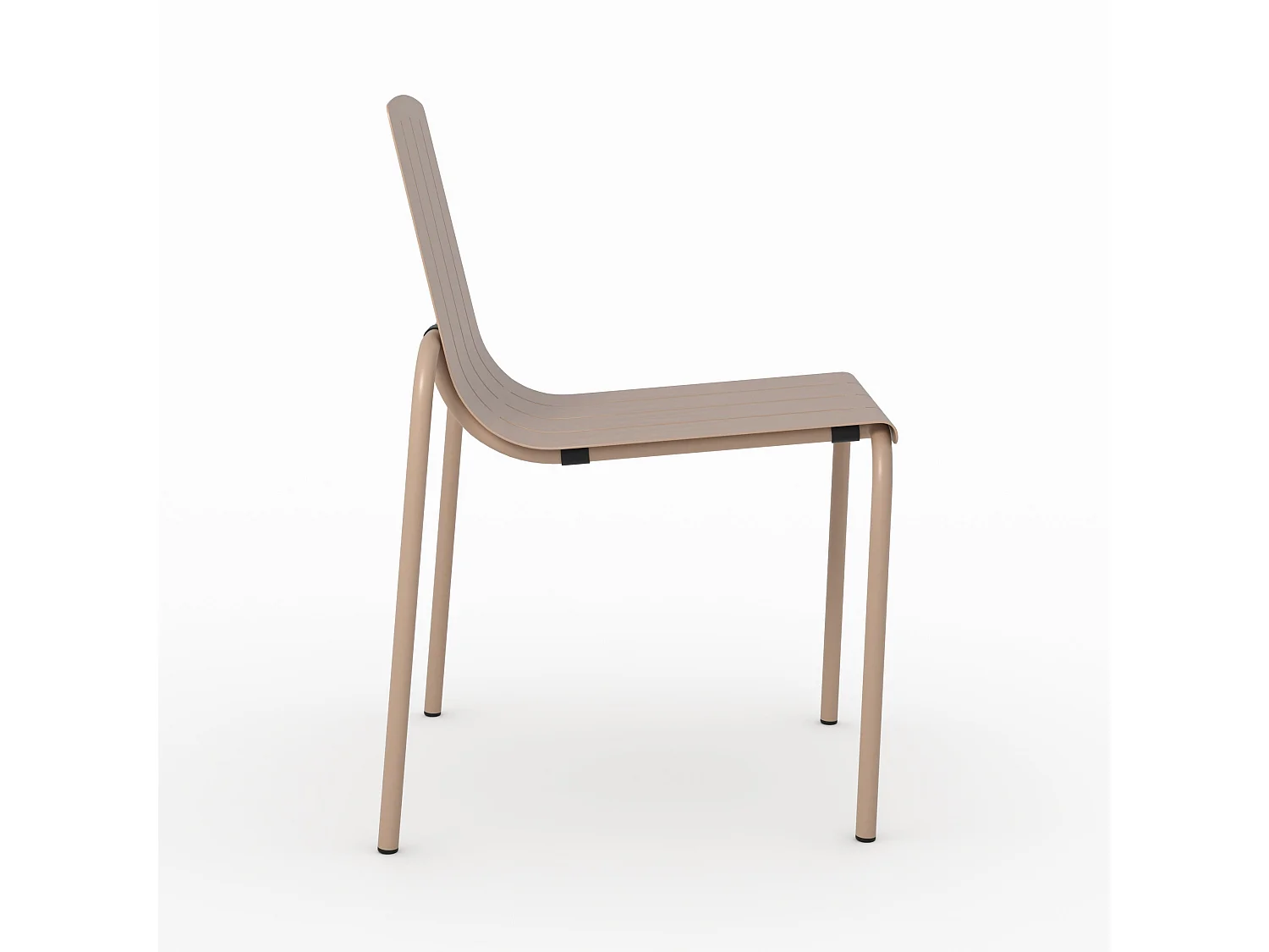 Lot de 2 chaises de jardin en métal taupe - Suna