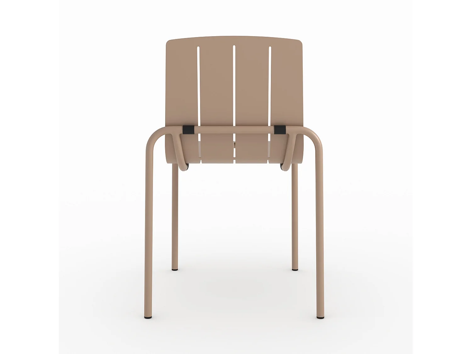 Lot de 2 chaises de jardin en métal taupe - Suna