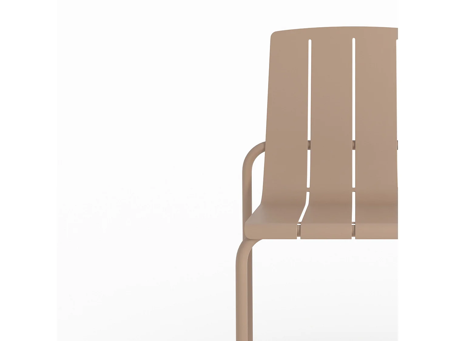 Lot de 2 chaises de jardin en métal taupe - Suna