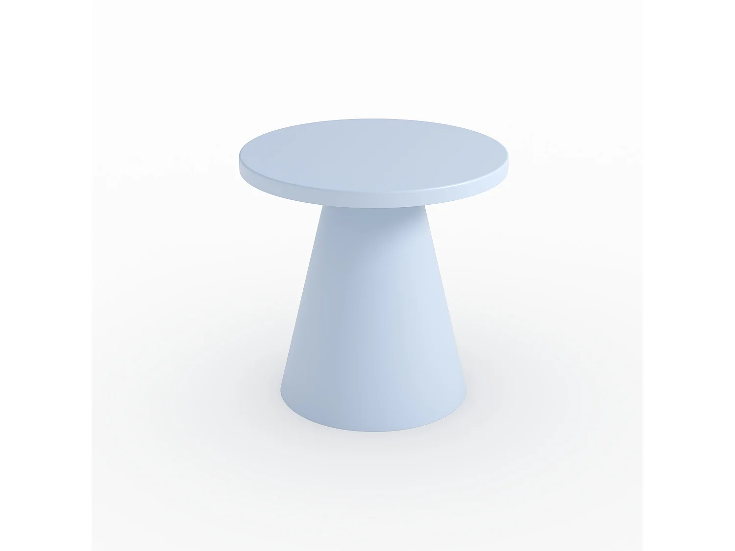 Table d'appoint de jardin en métal bleu pastel D45 cm  - Azuri