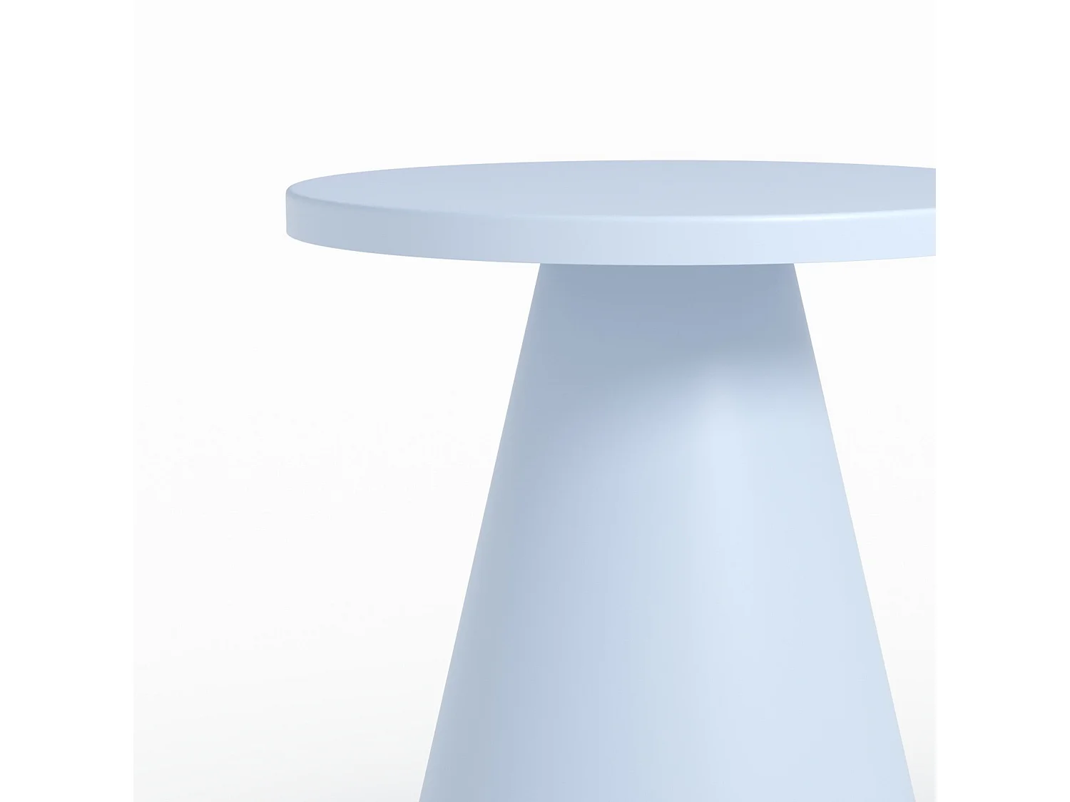 Table d'appoint de jardin en métal bleu pastel D45 cm  - Azuri