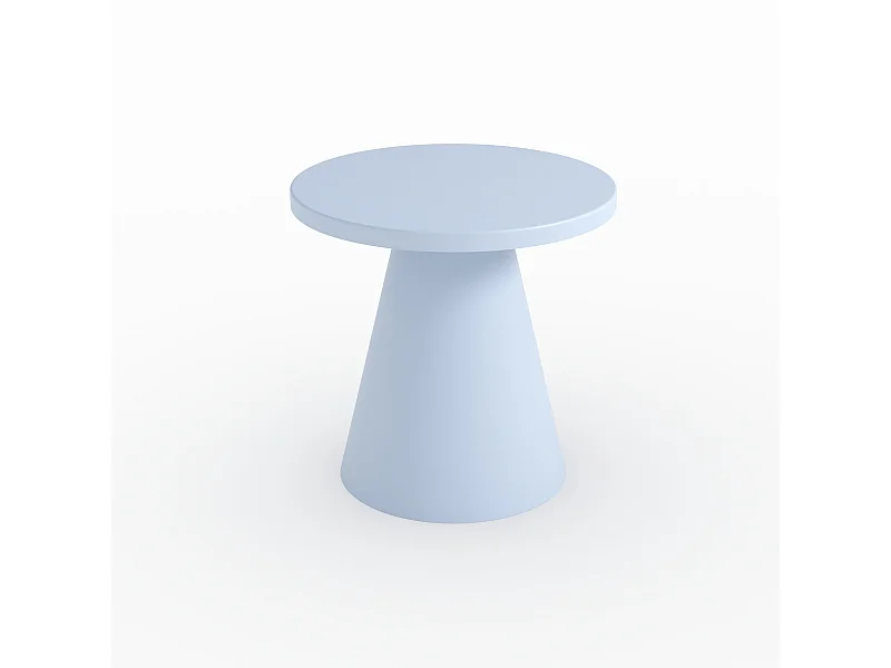 Table d'appoint de jardin en métal bleu pastel D45 cm  - Azuri