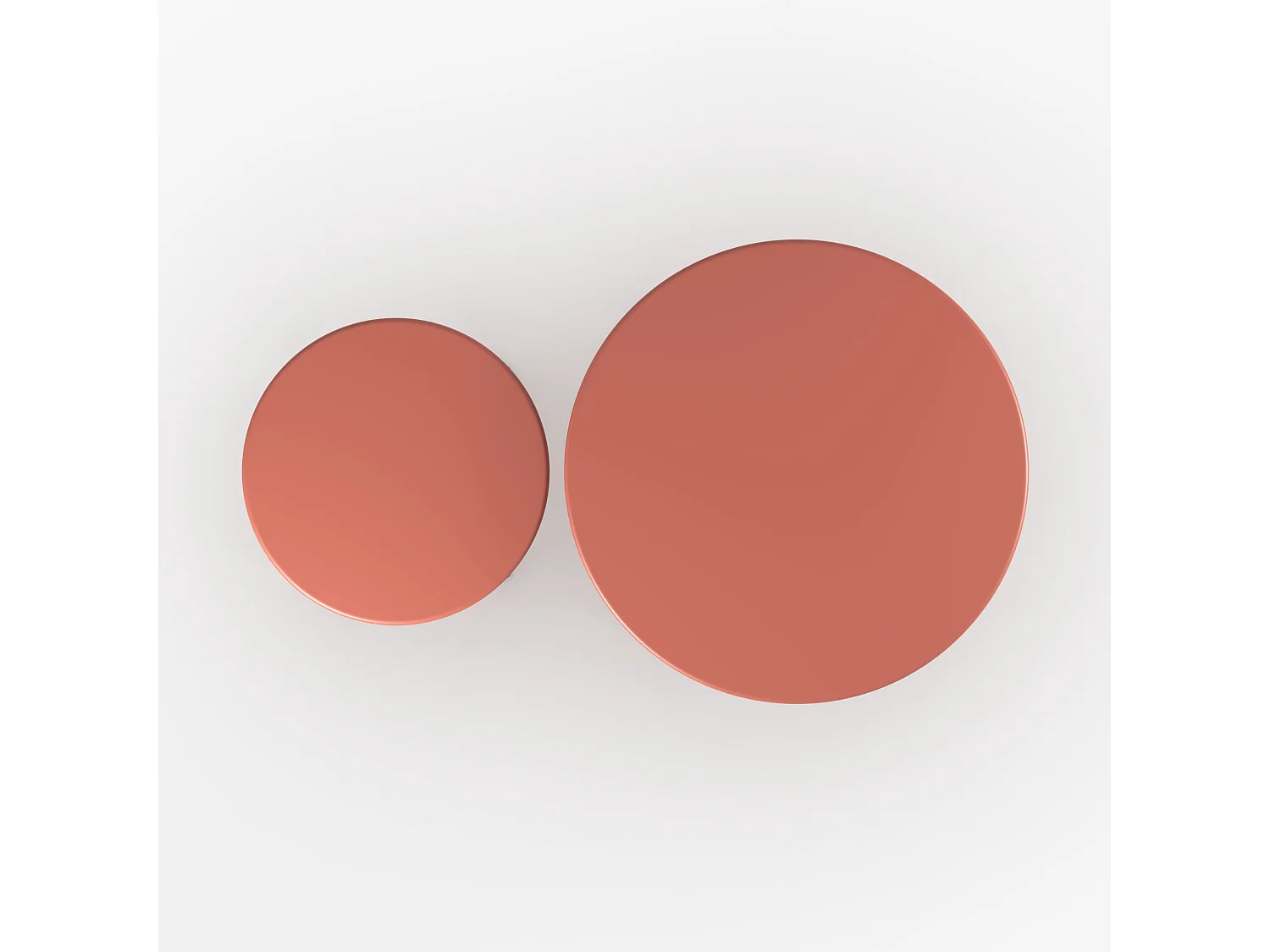 Tavolini da giardino in metallo terracotta (set di 2) - Féria