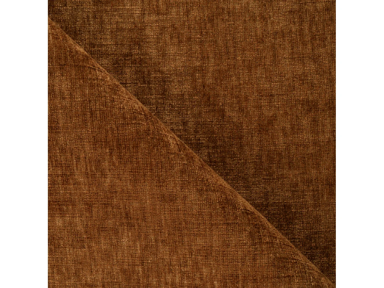 Canapé convertible angle droit 5 places velours texturé brun YUMA