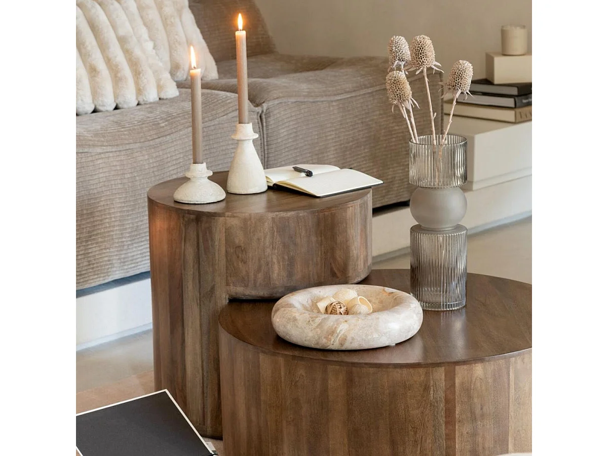 Vide-Poche en Marbre "Bali" 29cm Beige