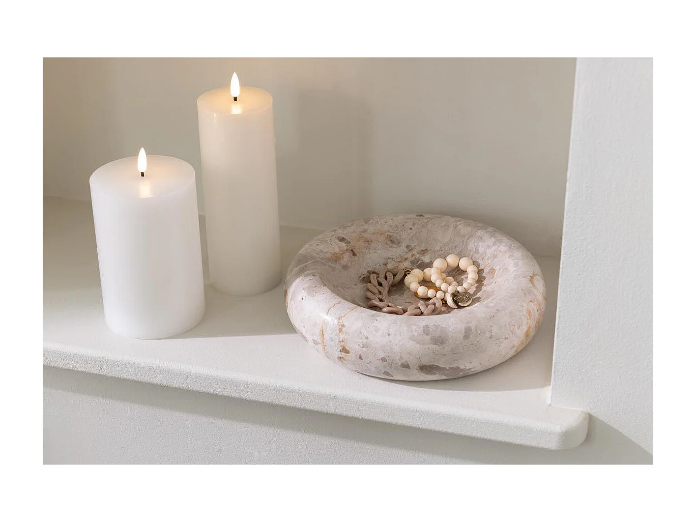 Vide-Poche en Marbre "Bali" 25cm Beige