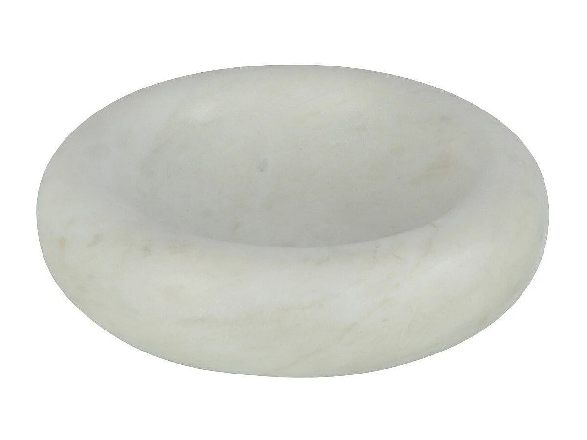 Vide-Poche en Marbre "Puglia" 25cm Blanc