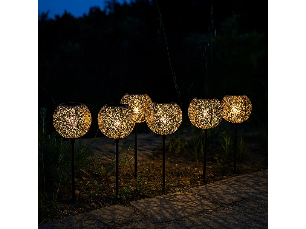 6 Balises solaires à planter AGADIR H45cm