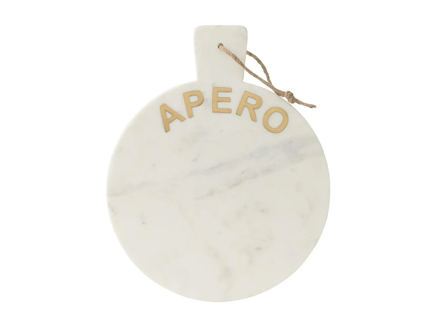 Planche de Présentation en Marbre Apero "Marci" 38cm Blanc