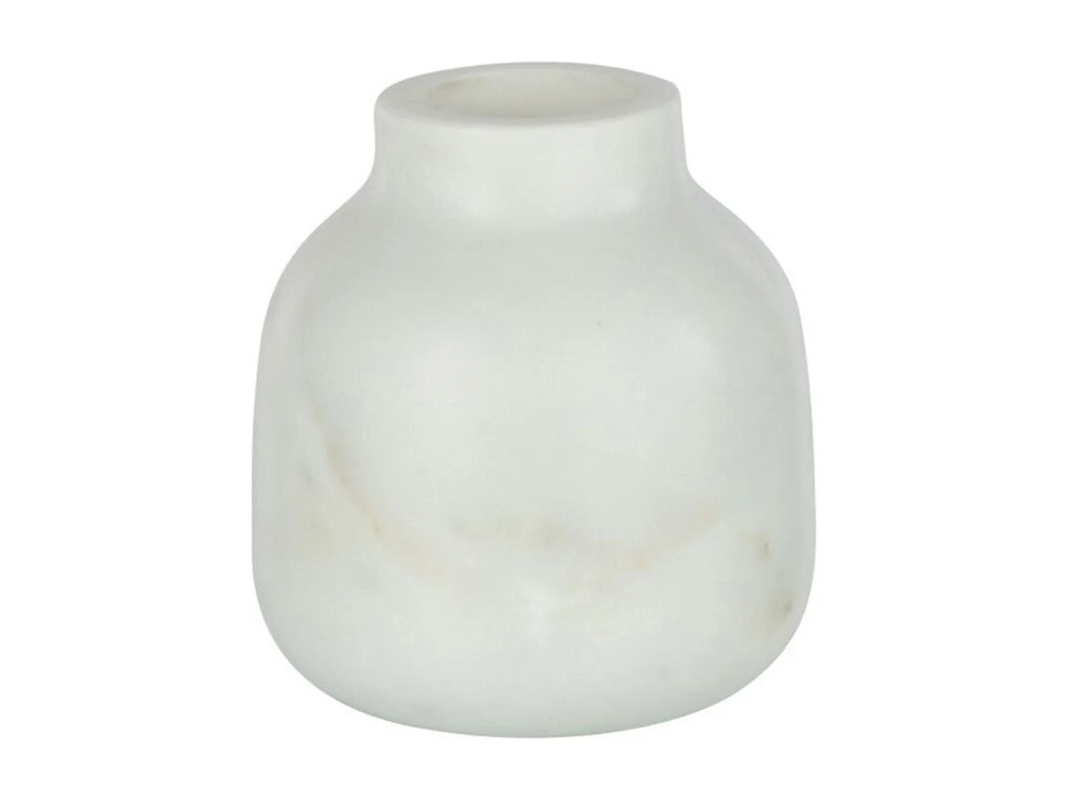 Vase Bouteille Déco "Marbre" 10cm Blanc
