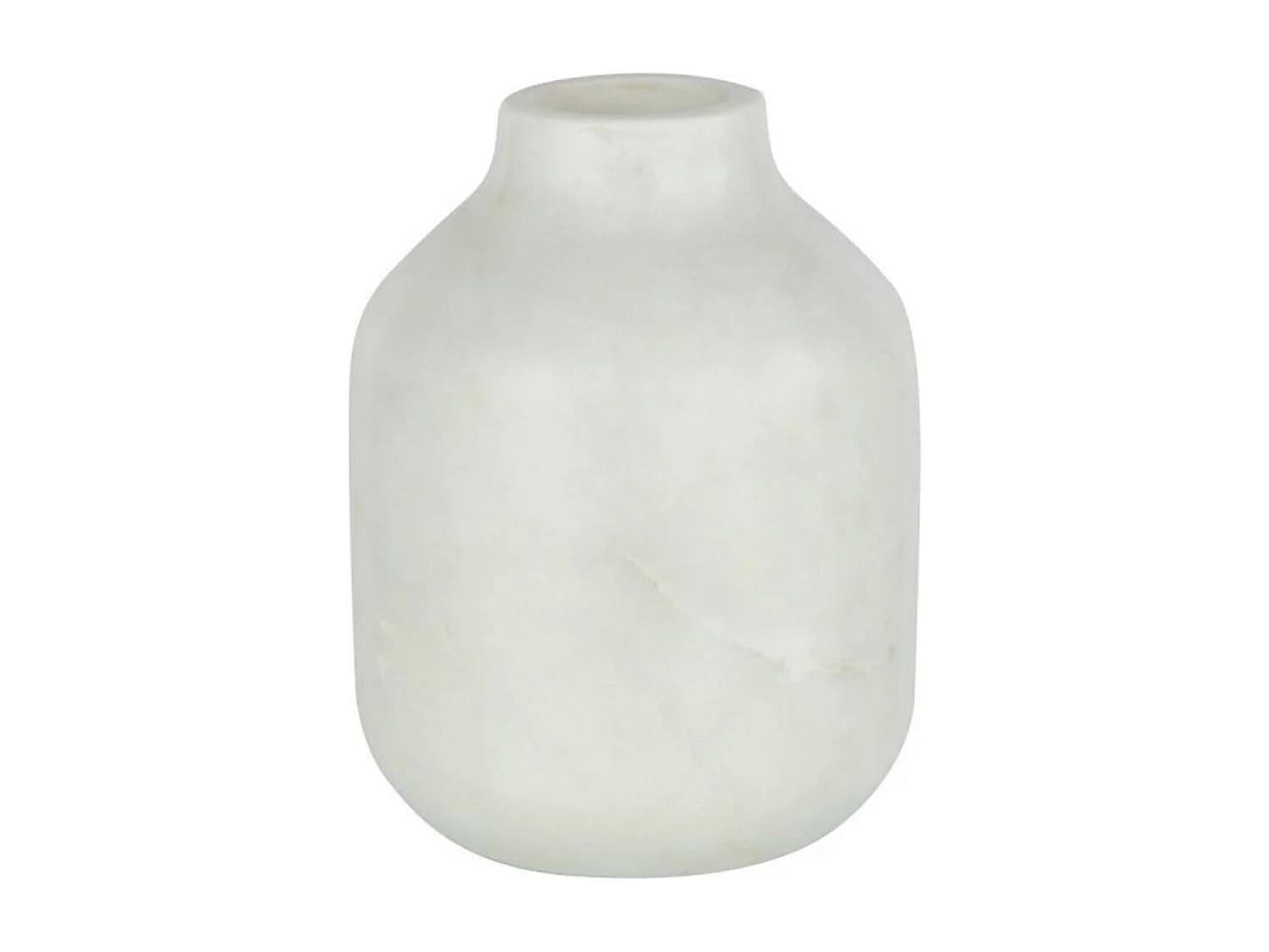 Vase Bouteille Déco "Marbre" 15cm Blanc