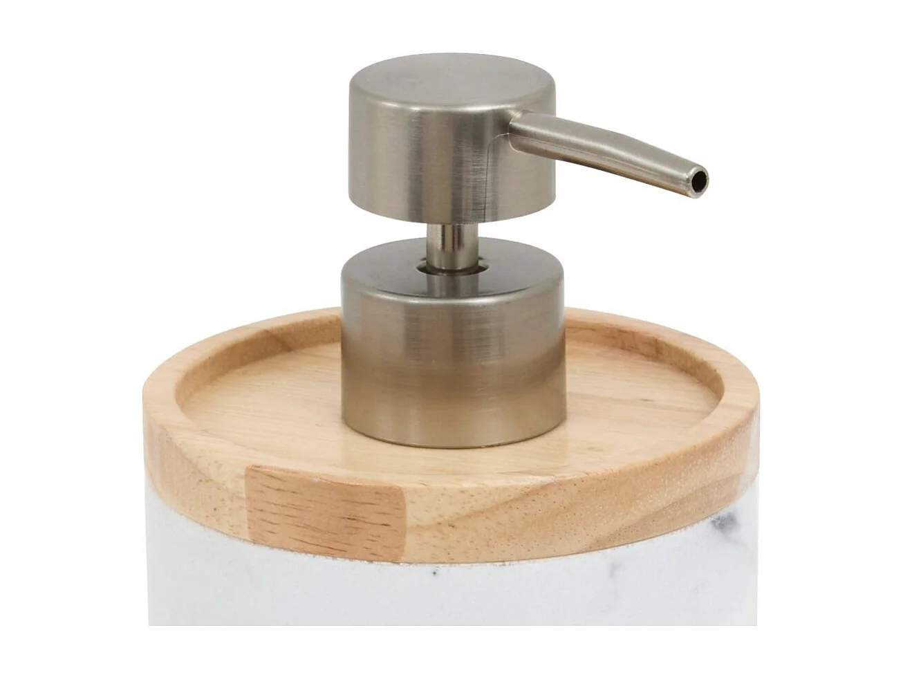 Distributeur de Savon Effet Marbre "Lea" 842ml Blanc