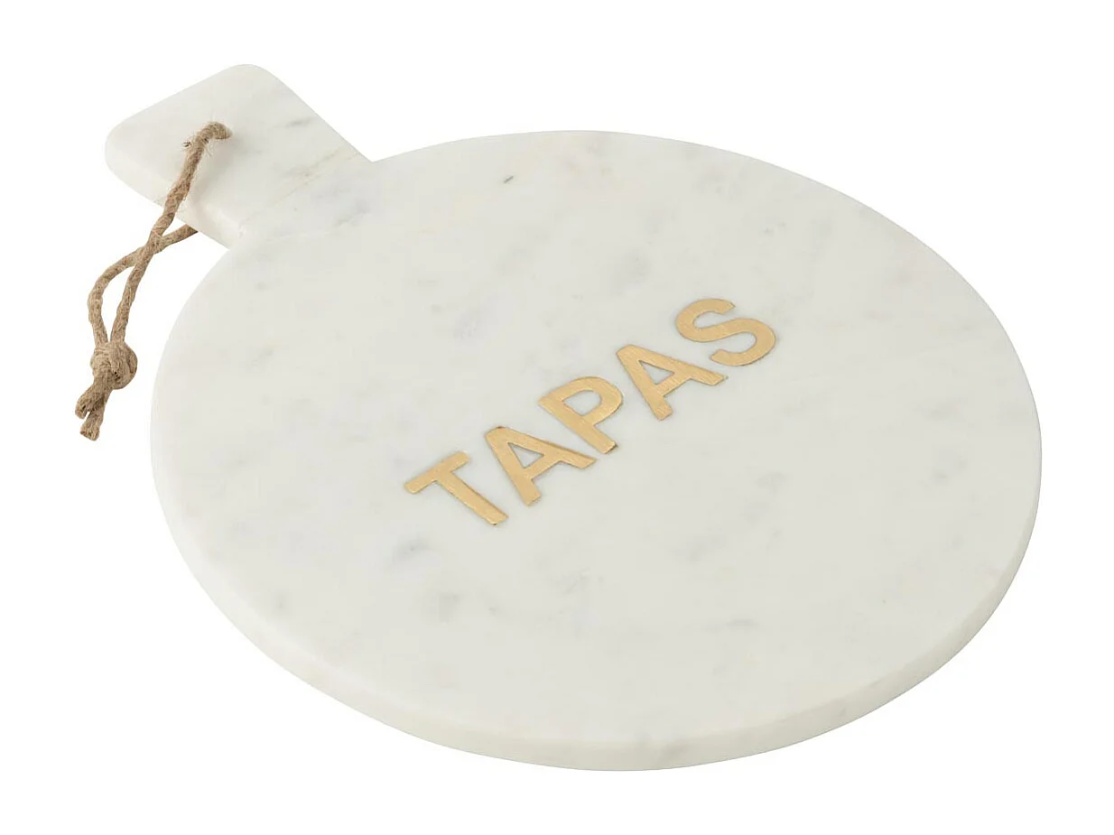 Planche de Présentation en Marbre Tapas "Marci" 38cm Blanc