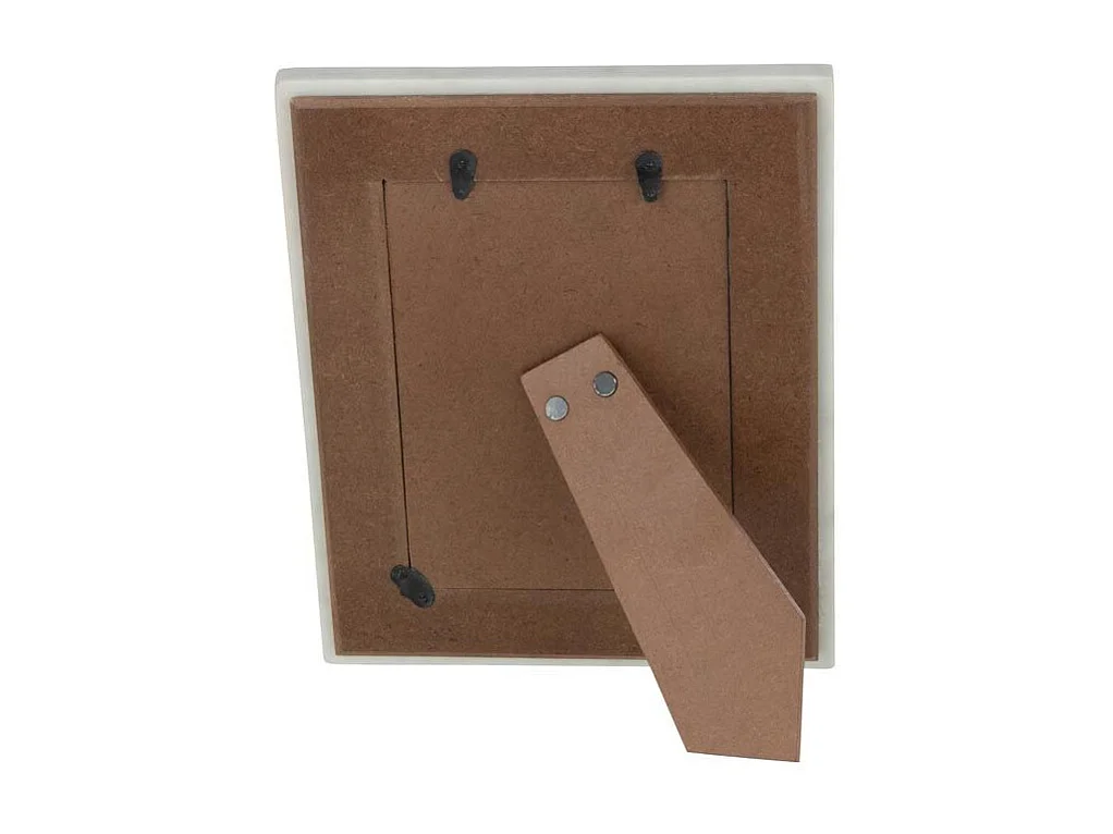 Cadre Photo Déco "Marbre" 13x18cm Blanc