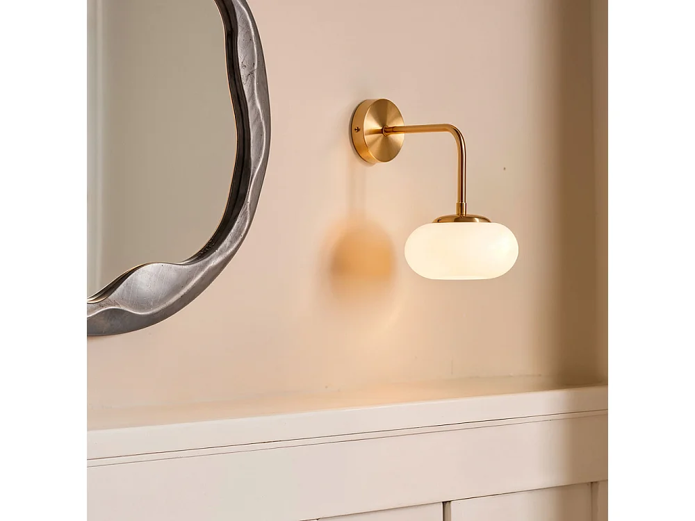 Kriss - Applique murale en verre et métal - Laiton